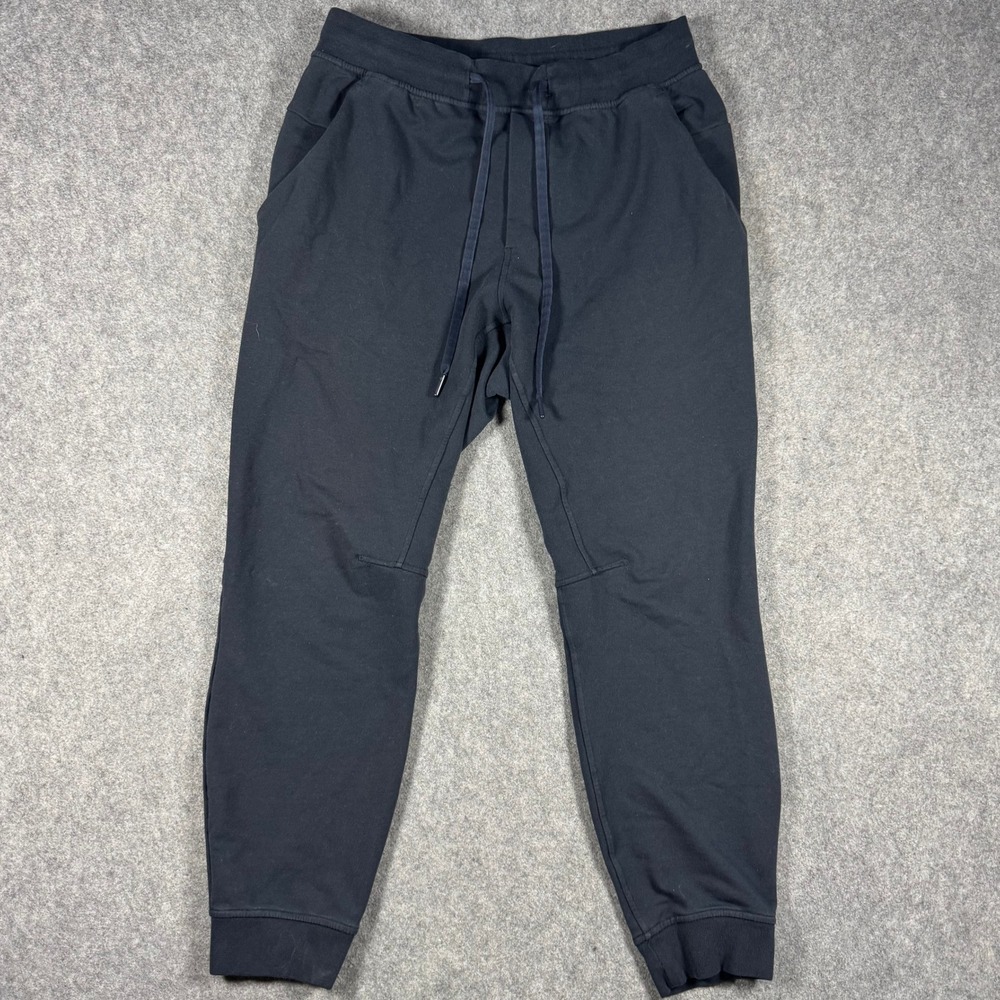 Lululemon Pants Mens M Black City Sweat Joggers‎ Tapered French Terry Athletic